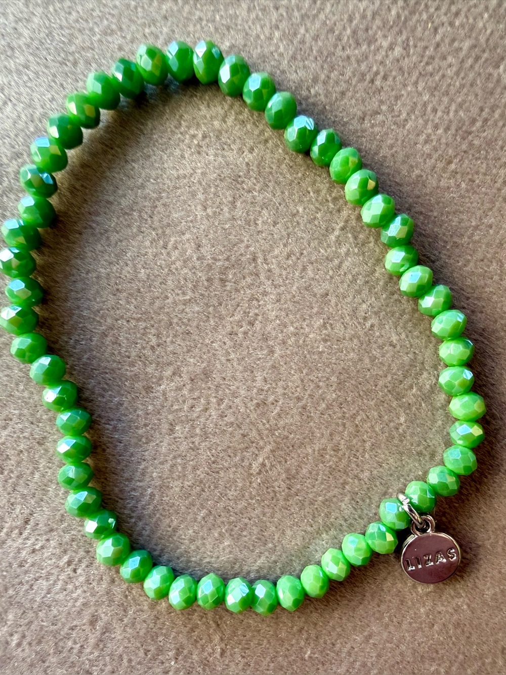 NEW - Lizas Green Crystal Stretch Bracelet